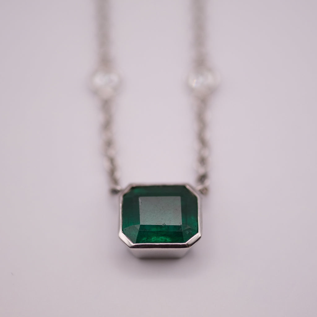 Emerald & Diamond Necklace