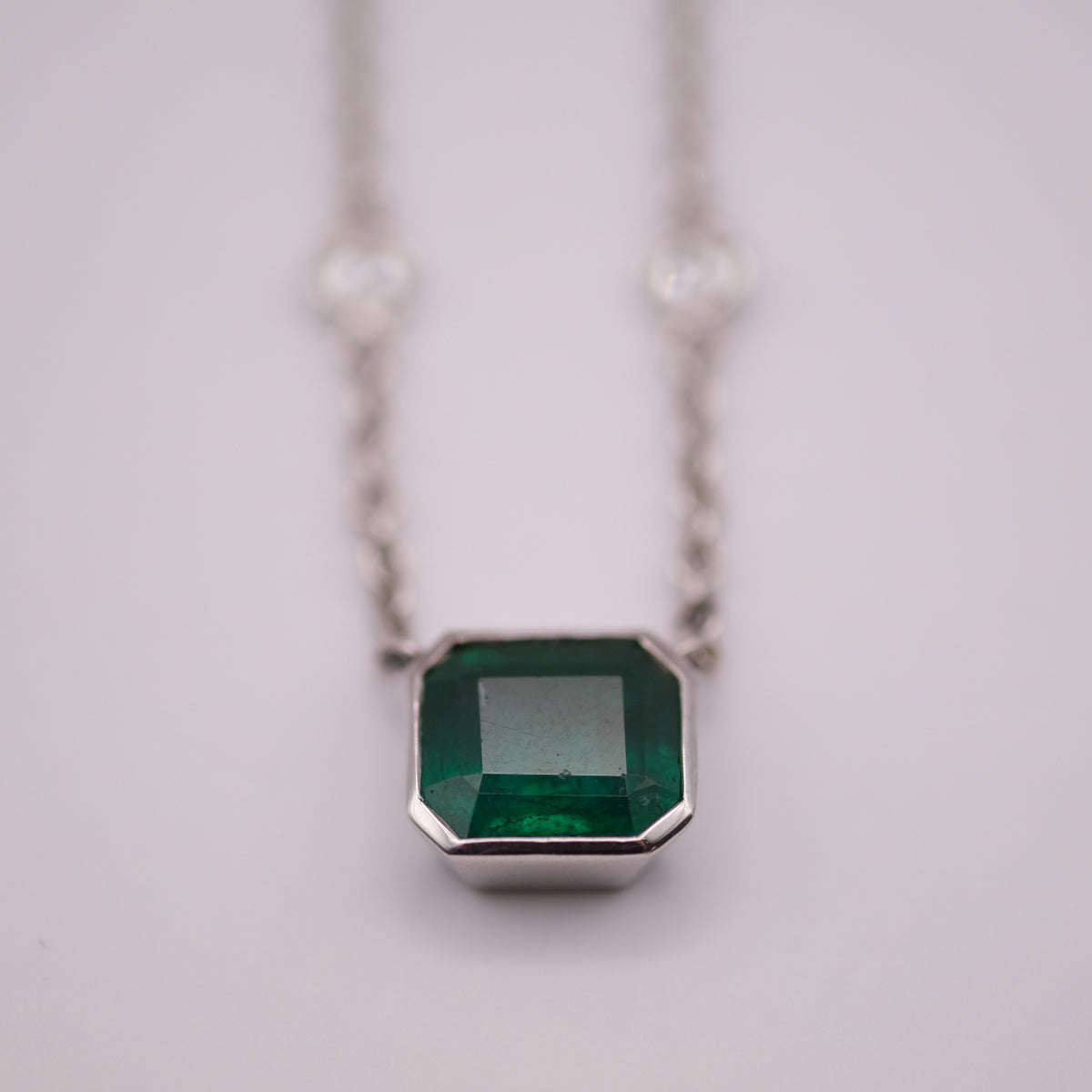 Emerald & Diamond Necklace