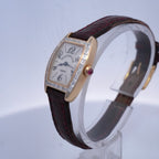 Franck Muller Cintrée Curvex 2500 QZ BG 18k Gold Baguette Diamond Watch