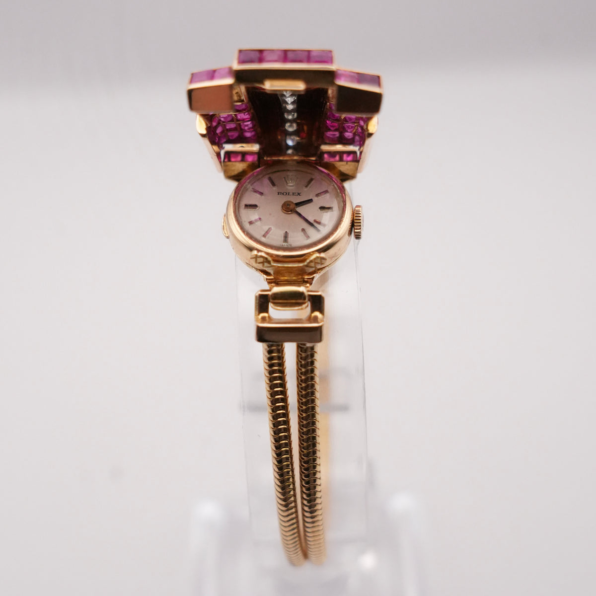 Vintage Rolex Ruby & Diamond Cocktail Watch