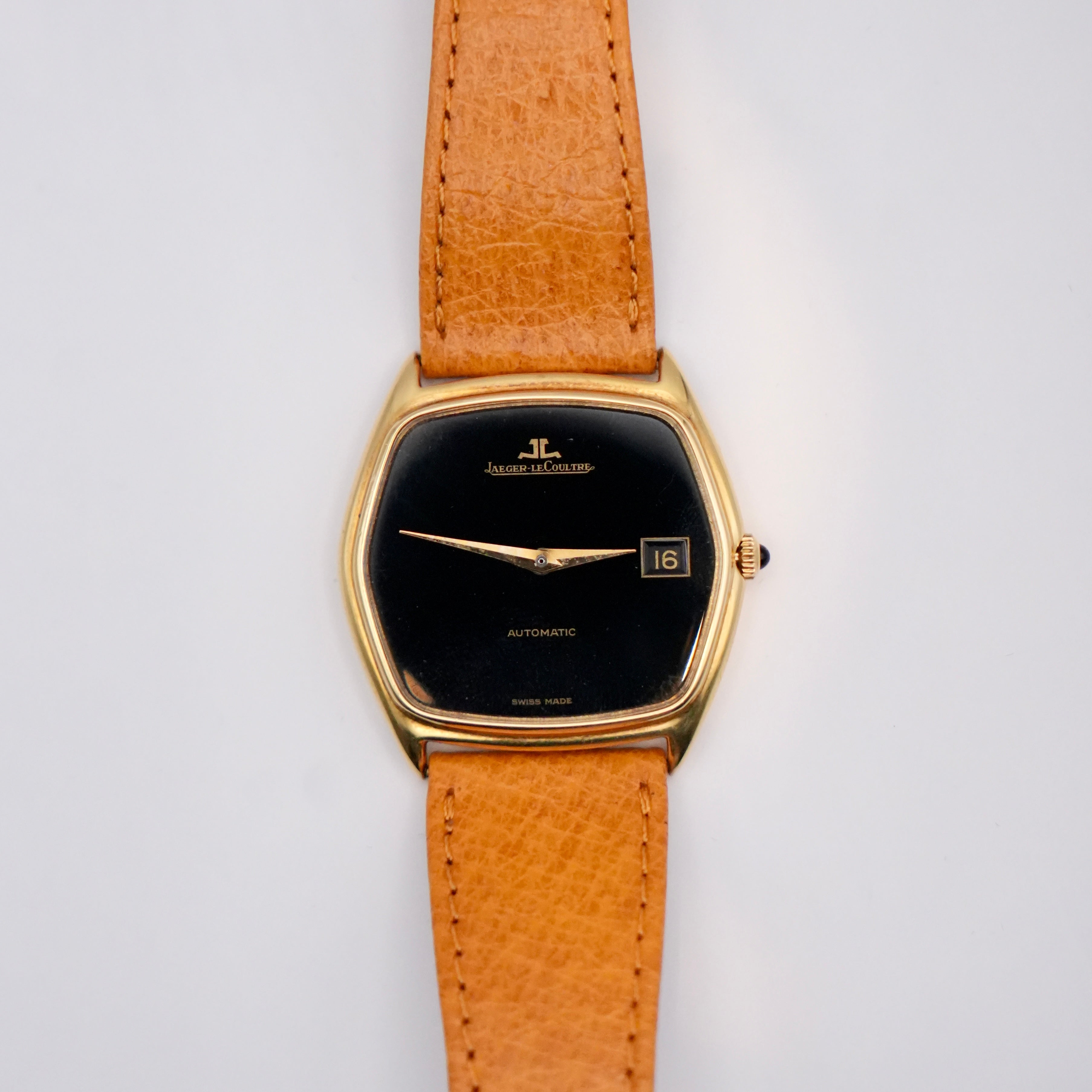 Jaeger-LeCoultre Automatic 18ct Yellow Gold Onyx Dial Watch, Ref. 5000 21, circa 1970s