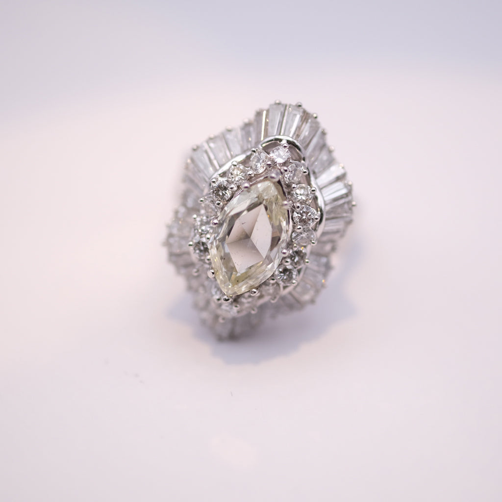 Marquise-Cut Diamond Ballerina Ring