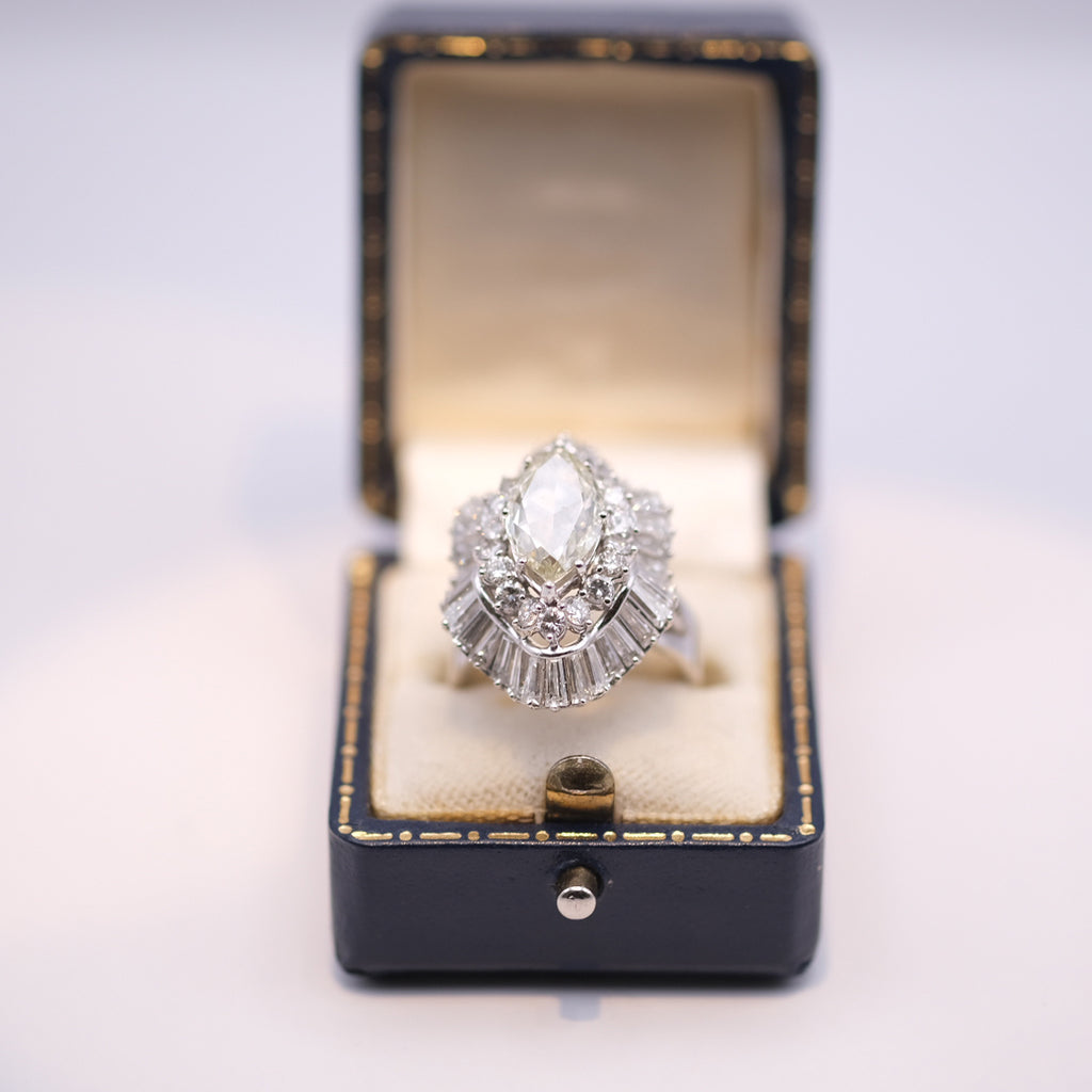 Marquise-Cut Diamond Ballerina Ring