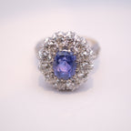 No-Heat Burmese Sapphire & Diamond Ring