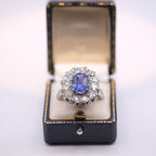 No-Heat Burmese Sapphire & Diamond Ring