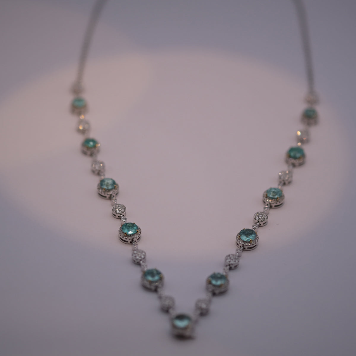 Paraiba Tourmaline & Diamond Necklace