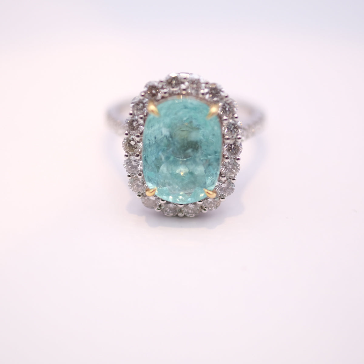 Paraiba Tourmaline & Diamond Necklace & Ring Set