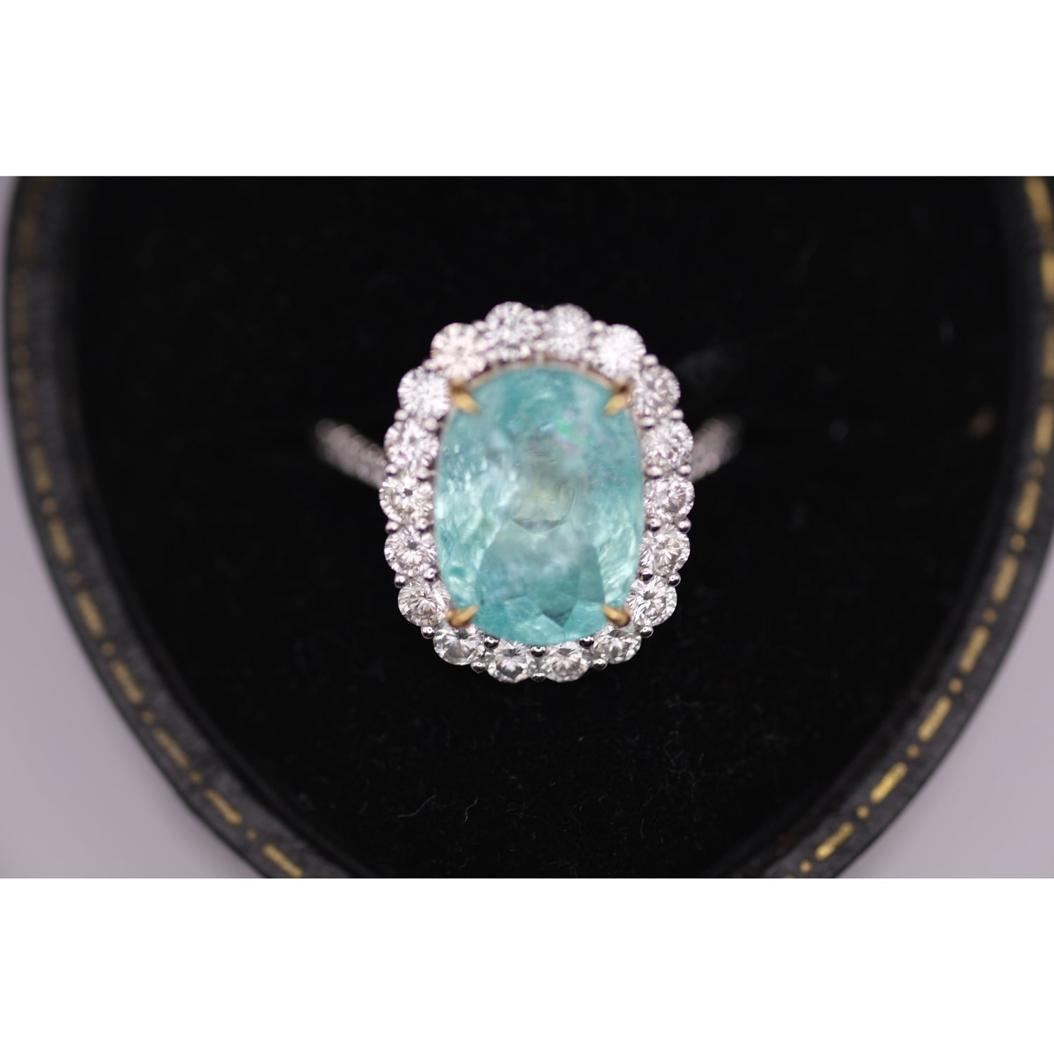 Paraiba Tourmaline & Diamond Necklace & Ring Set