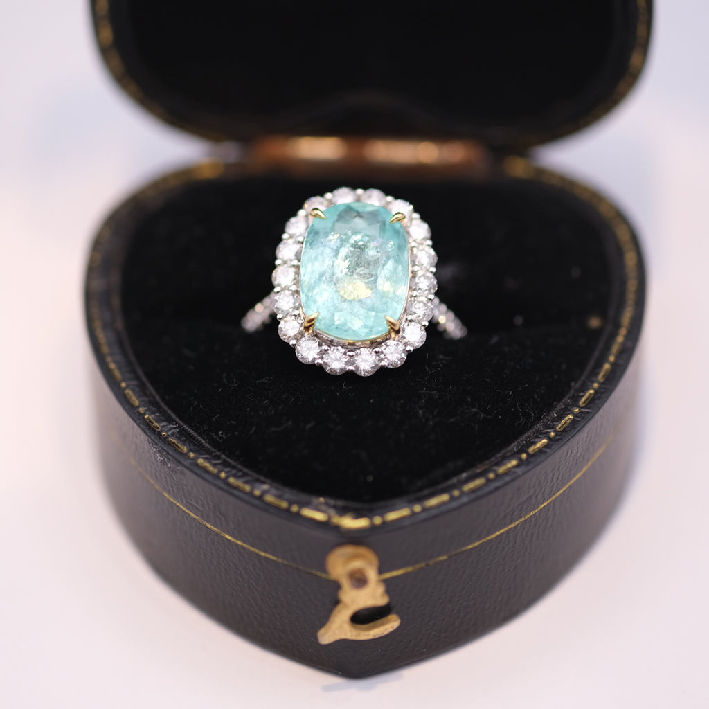 Paraiba Tourmaline & Diamond Ring
