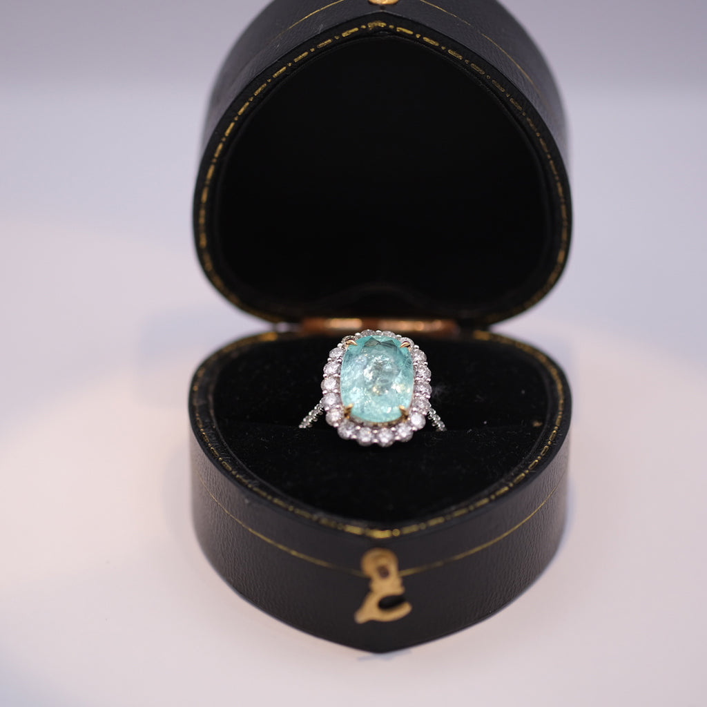 Paraiba Tourmaline & Diamond Ring