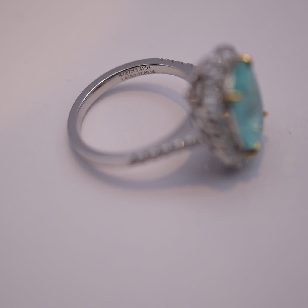 Paraiba Tourmaline & Diamond Ring