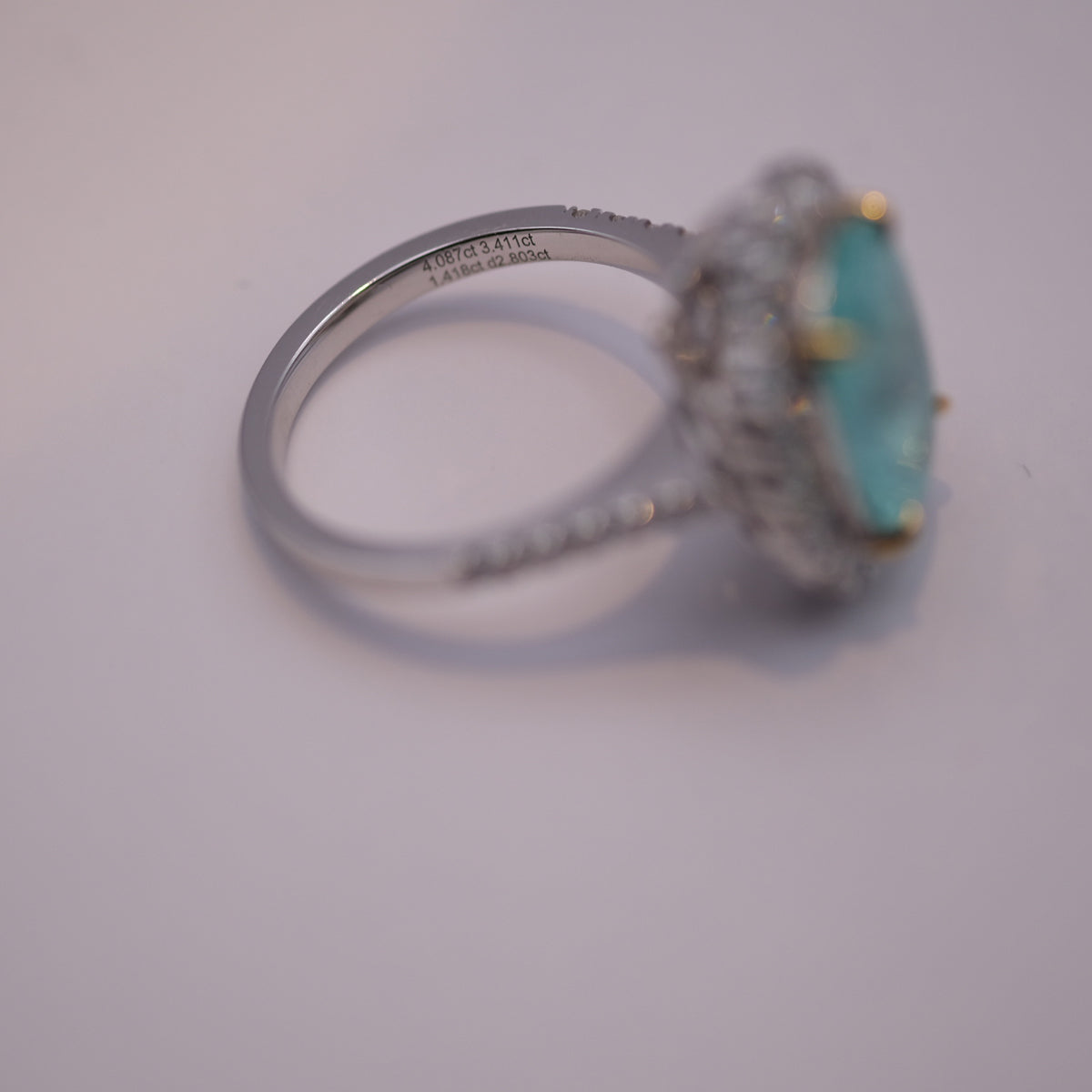 Paraiba Tourmaline & Diamond Ring
