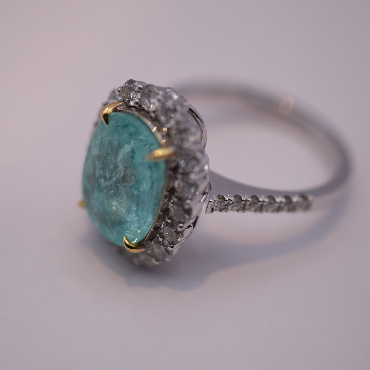 Paraiba Tourmaline & Diamond Ring