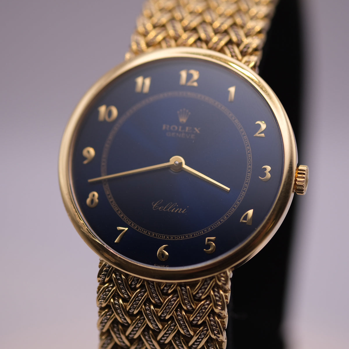 Rolex Cellini Blue Dial Watch, Circa 1990s