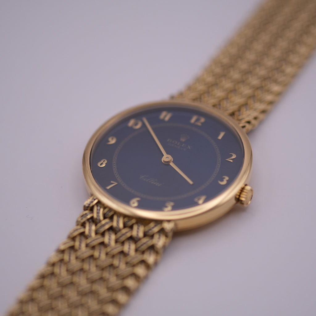 Rolex Cellini Blue Dial Watch, Circa 1990s