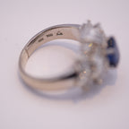 Royal Blue Ceylon Sapphire & Diamond Ring