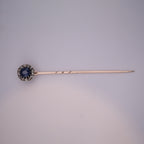 Sapphire & Diamond Stick Pin