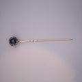 Sapphire & Diamond Stick Pin
