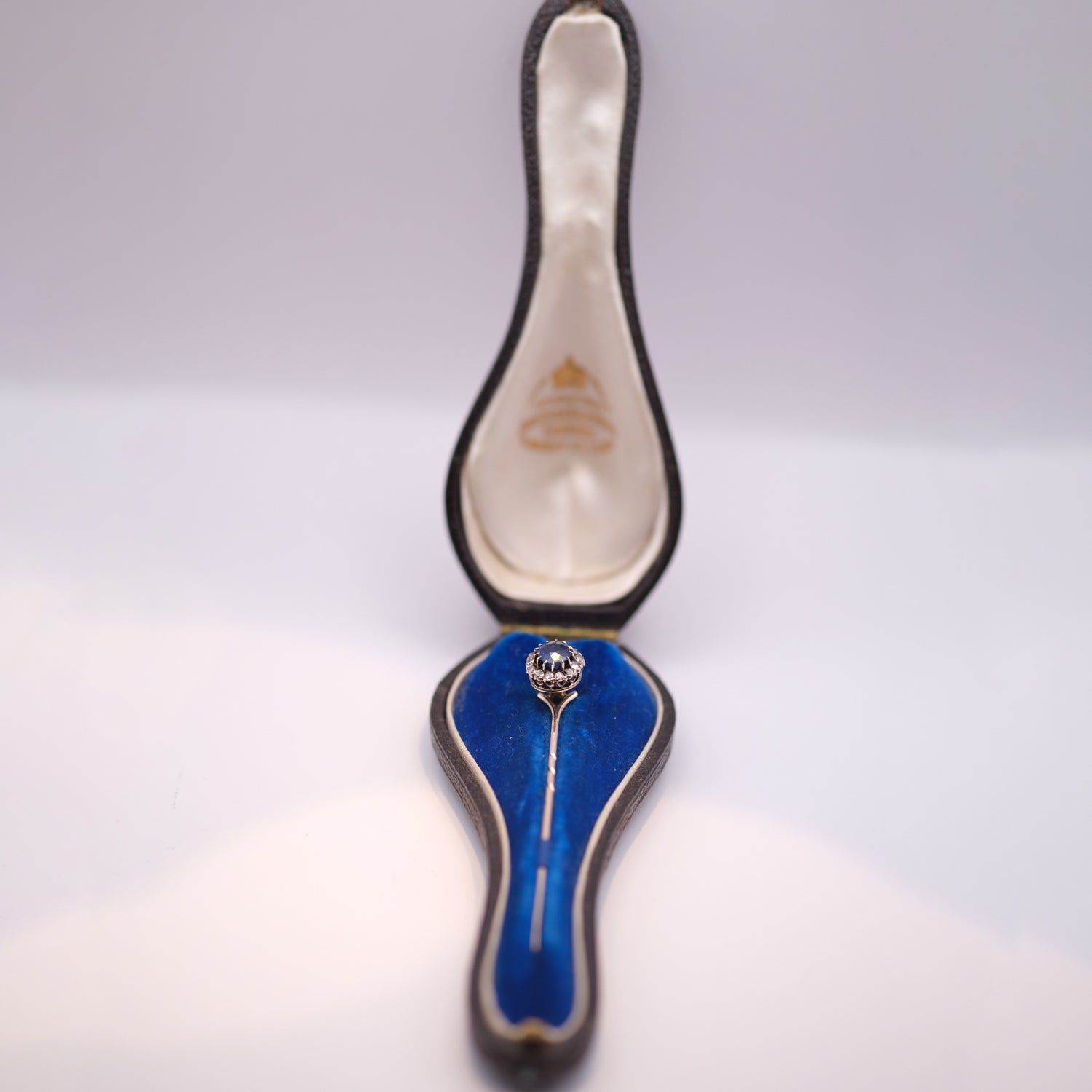 Sapphire & Diamond Stick Pin