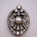Victorian Natural Pearl & Diamond Brooch