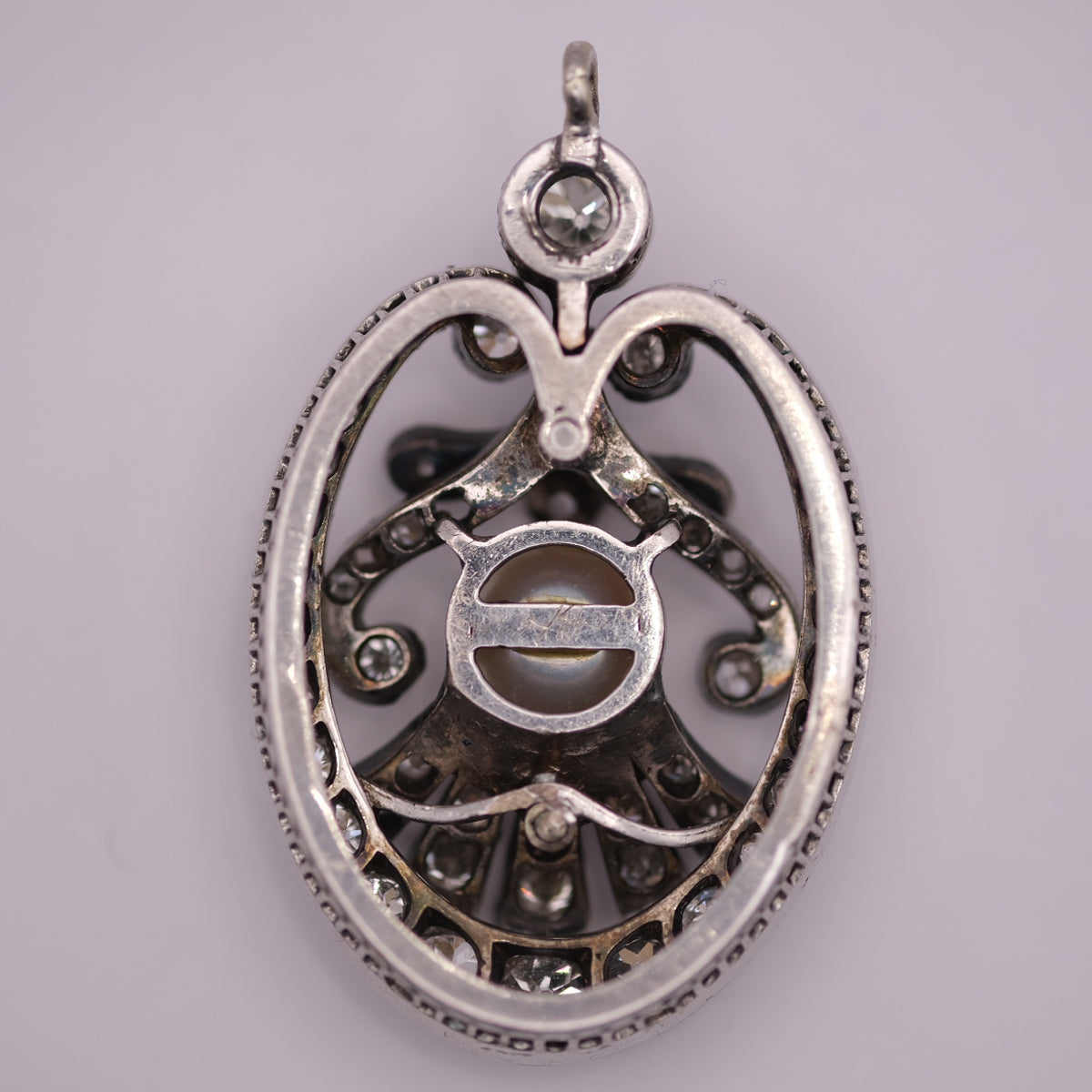 Victorian Natural Pearl & Diamond Brooch