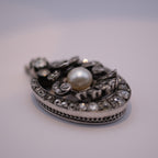 Victorian Natural Pearl & Diamond Brooch